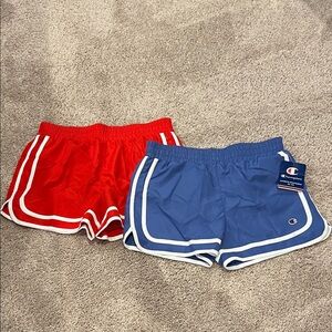 Champion Red and Blue Shorts Duo